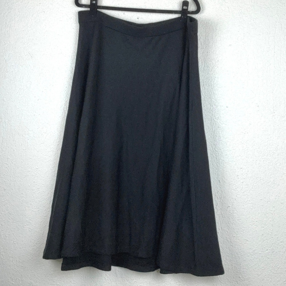Talbots Black Wool Blend Knit A-Line Midi Skirt - XL - Classic Chic - Picture 2 of 9